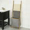 SoBuy FRG263-N - Badkamerrek - 3 Stangen - Uitneembare Wasmand - Bamboe