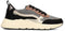 POSH by Poelman CHARLIE - Dames sneakers - Vetersluiting met comfortabele zool - Zwart met bruin