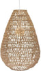 Hanglamp in metaal en papier - H 55 cm - Beige
