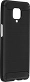 Hoesje Siliconen Geschikt voor Xiaomi Redmi Note 9 Pro / Redmi Note 9S - Brushed Backcover - Zwart