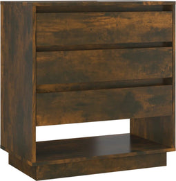 vidaXL - Dressoir - 70x41x75 - cm - bewerkt - hout - gerookt - eikenkleurig