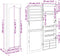 vidaXL - Sieradenkast - met - spiegel - wandgemonteerd - 37,5x10x106 - cm - wit