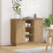 vidaXL - Dressoir - met - LED - Artisan - Eiken - 90x32x75 - cm - Geengineerd - Hout