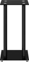 vidaXL - Luidsprekerstandaards - 2 - st - 4 - pijlers - gehard - glas - zwart