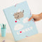 Pusheen - A4 Kartonnen Map - Purrfect Love met Flappen en Elastische Sluiting - Blauw