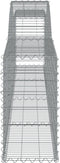 vidaXL - Schanskorven - 3 - st - gewelfd - 400x30x60/80 - cm - ijzer