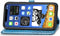 Hoesje Met Pasjeshouder Geschikt voor iPhone 12 Pro / 12 - Mandala Bookcase - Turquoise