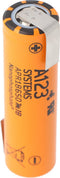 A123 APR18650M-A1 1100mAh 3.2V - 3.3V LiFePo4 batterij + soldeer tag Z