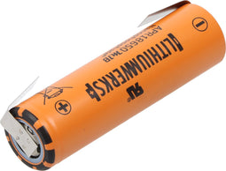 A123 APR18650M-A1 1100mAh 3.2V - 3.3V LiFePo4-batterij + soldeertag U