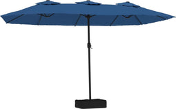 vidaXL - Parasol - dubbel - dak - 449x245 - cm - azuurblauw