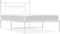 vidaXL - Bedframe - met - hoofd- - en - voeteneinde - metaal - wit - 107x203 - cm