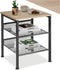 tectake® Bijzettafel - Industrieel design - 1 plank en 2 roosterplanken - Lichtbruin