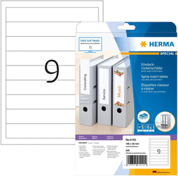 Herma 5122 - Insteek ordnerrug etiketten A4 - 190x30mm - 125 stuks