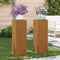 vidaXL - Buiten - Plantenstandaard - Pillar - 2 - stuks - 24x24x75 - cm - Weerbestendig - Staal