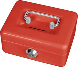 Geldkist MAUL GK 1, met muntgleuf (125 x 95 x 60 mm), rood