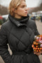 Vila Viwanas - Quilted Coat - Lichtgewicht met tailleriem - Zwart Dames Maat 40