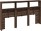 vidaXL - Hoofdbordkast - met - LED-verlichting - 180x17x102 - cm - bruin - eiken
