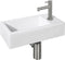 DIFFERNZ RAVO - Fonteinset - Keramiek mat chroom - Glans wit