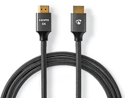 Nedis CVTB35000GY10 - HDMI Kabel - Ultra High Speed 8K 60Hz - Grijs