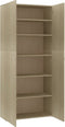 vidaXL - Schoenenkast - 80x35,5x180 - cm - bewerkt - hout - sonoma - eikenkleurig