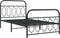 vidaXL - Bedframe - met - hoofd- - en - voeteneinde - metaal - zwart - 100x200 - cm