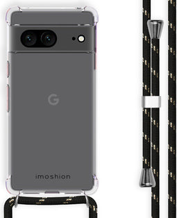 iMoshion Hoesje Geschikt voor Google Pixel 7 Hoesje Met Koord - iMoshion Backcover met koord - Zwart