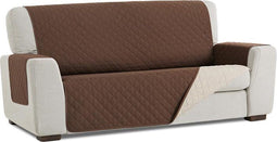 Belmarti® Bankbeschermer Duo 130cm Bruin - Dubbelzijdig, beschermt tegen vlekken, haren en krassen – Ideaal voor gezinnen met kinderen en huisdieren - Premium Belmarti® Kwaliteit