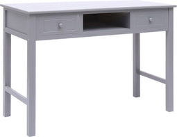 vidaXL - Schrijftafel - 110x45x76 - cm - hout - grijs