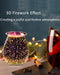 Perfect Cadeau | Handgemaakte Glazen Oliebrander - 3D Vuurwerkeffect voor Sfeer en Geur
