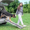 Hondenloopplank - Uitschuifbare Hondentrap - Antislip - Reflecterende Zijkanten - 90kg Capaciteit - Grijs