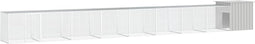 vidaXL - Kippenhok - 900x91x100 - cm - gegalvaniseerd - staal - grijs