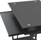 Bureau laptop computertafel - 70 cm x 50 cm - zwart - veiligheidsglas