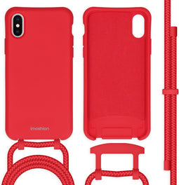 iMoshion Hoesje Geschikt voor iPhone Xs / X Hoesje Met Koord - iMoshion Color Backcover met afneembaar koord - Rood