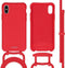 iMoshion Hoesje Geschikt voor iPhone Xs / X Hoesje Met Koord - iMoshion Color Backcover met afneembaar koord - Rood