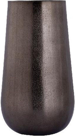 PTMD Bloempot Finnick - 16x16x29 cm - Aluminium - Zwart