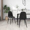 vidaXL - Eetkamerstoelen - 2 - st - fluweel - zwart