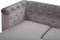 FLEN - Chesterfield hoekbank - Grijs - Rechterzijde - Fluweel