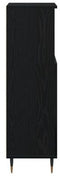 vidaXL - Badkamerkast - Zwart - Eiken - 30x30x100 - cm - Houtmateriaal