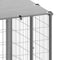 vidaXL - Hondenkennel - 2,42 - m² - staal - zilverkleurig