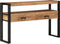 vidaXL - Eettafel - Zwart - 120x33x75 - cm - Massief - Acaciahout - en - Metaal