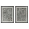 Schilderij Home ESPRIT Zwart Rood Modern 75 x 4 x 100 cm (2 Stuks)