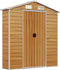 vidaXL - Tuinschuur - 191x555x198 - cm - gegalvaniseerd - staal - lichtbruin