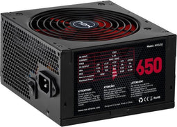 Nox NXS650 - Voedingsbron ATX 650W - 1x 50A +12V rail - 4x SATA - 2x PCI-e 6+2-pins