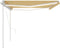 vidaXL - Luifel - automatisch - met - LED - en - windsensor - 5x3 - m - geel - en - wit