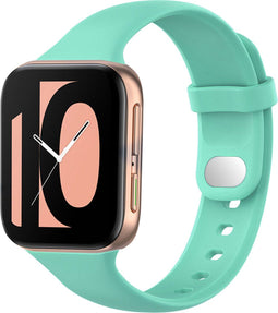 iMoshion Bandje Geschikt voor Oppo Watch 46 mm - iMoshion Siliconen band zilver knoopje - Mintgroen
