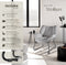 tectake® Loungefauteuil Kjeld - Relaxfauteuil - Bouclé bekleding - Lichtgrijs
