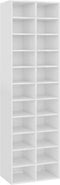 vidaXL - Schoenenkast - 22 vakken - 54x34x183 cm - hoogglans wit