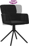 vidaXL - Eetkamerstoelen - draaibaar - 2 - st - fluweel - zwart