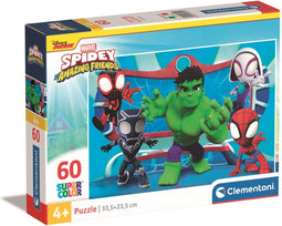 Clementoni - Puzzel - 60 Stukjes - Marvel Spidey - Kinderpuzzel - Vanaf 4 Jaar