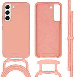 iMoshion Hoesje Geschikt voor Samsung Galaxy S22 Hoesje Met Koord - iMoshion Color Backcover met afneembaar koord - oranje